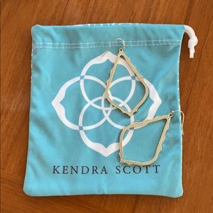 Kendra Scott large open drop earrings gold